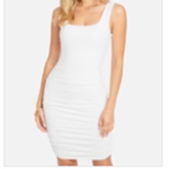 Bebe White Ruched Dress - Picture 4 of 4